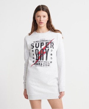 Superdry Osaka Club Sweat Női Ruhák Fehér | TVAZK9820